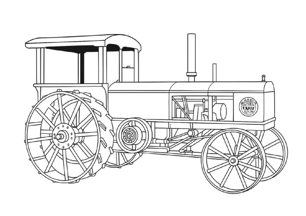 Old fashioned farm tractor
