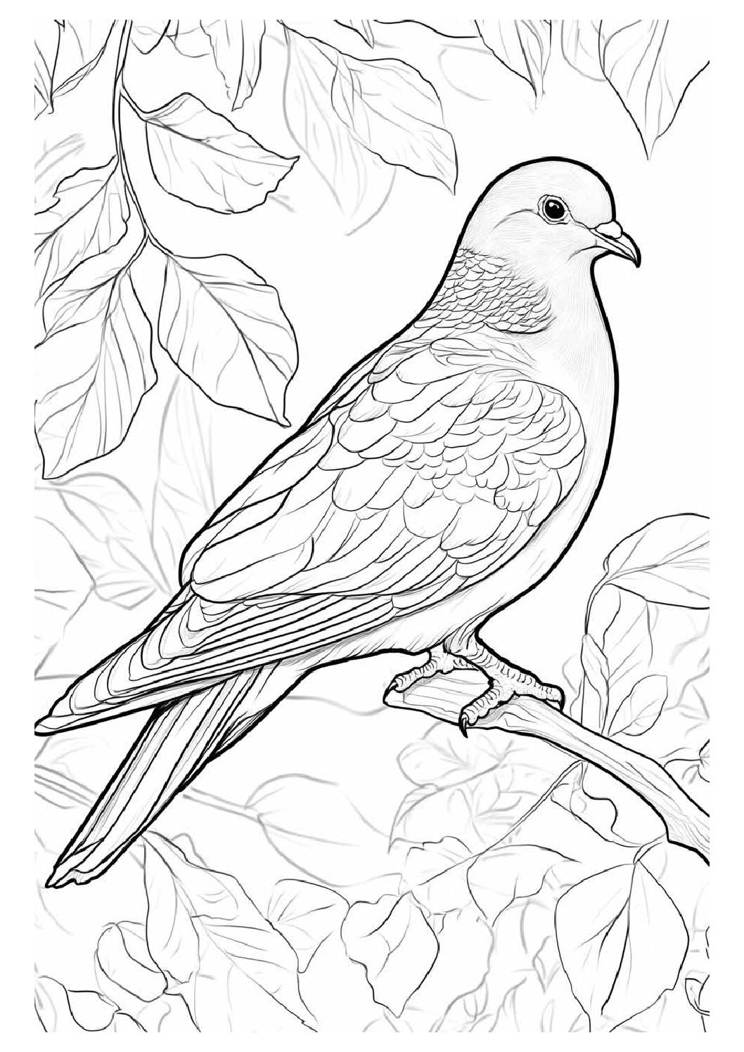 Pigeon on a branch