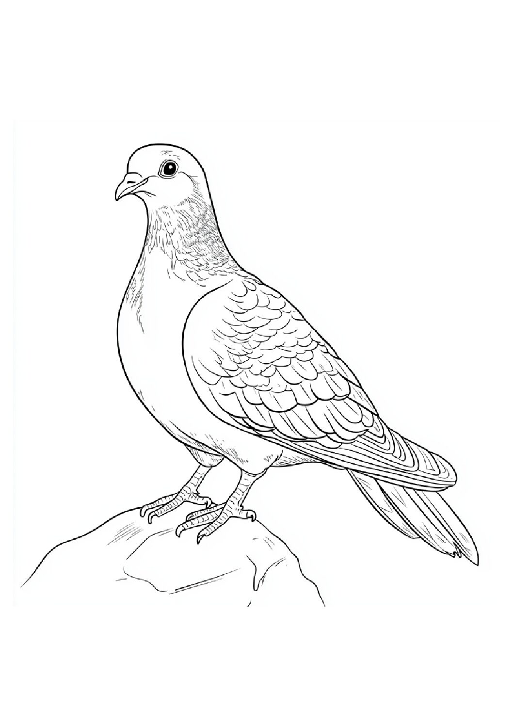 Pigeon on a rock